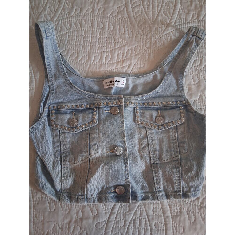 Juniors' Vanilla Star Studded Vest XS